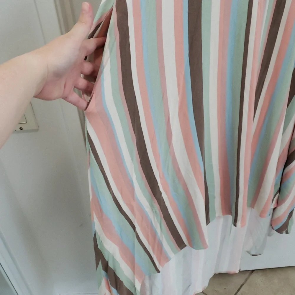 〰️Torrid〰️ Striped Maxi Jersey Hi Low Dress 1X - Picture 6 of 8